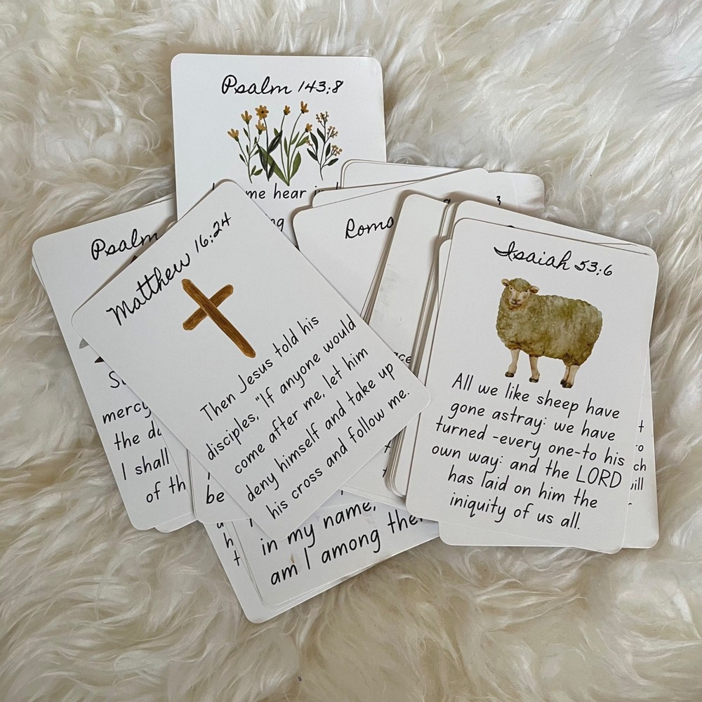 Large Size Bible Scripture Memory Cards
